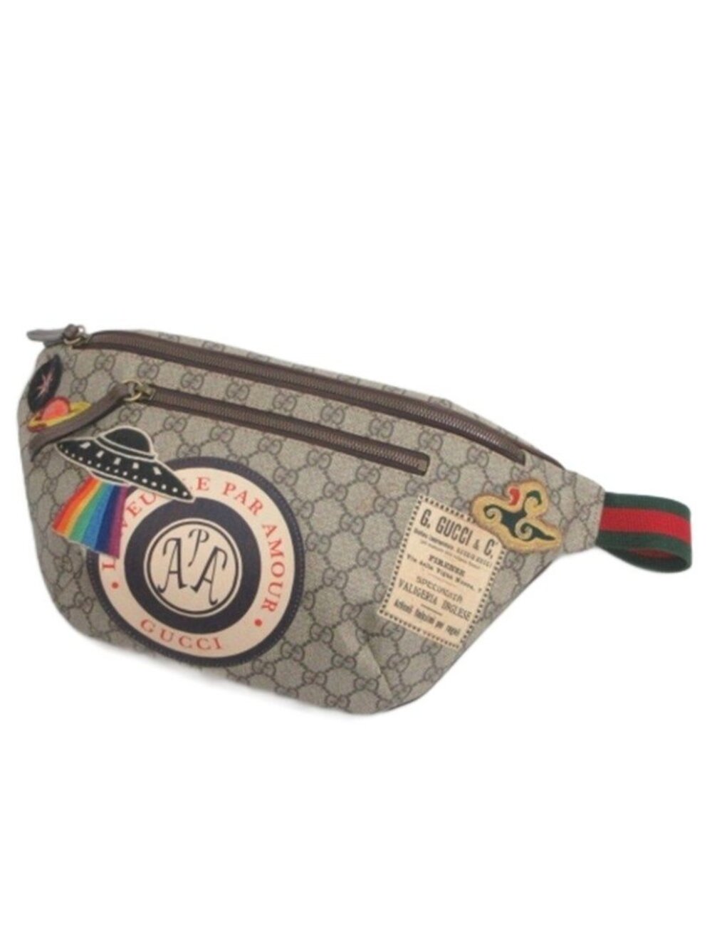 Gucci Courier GG Supreme Belt Bag Shoulder Beige